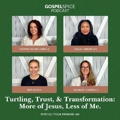 Turtling, trust, and transformation: More of Jesus, less of me.