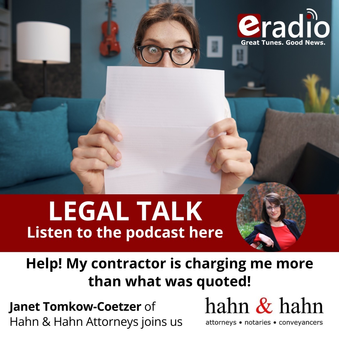 LEGAL TALK: Help! My contractor is charging me more than what was quoted! episode artwork
