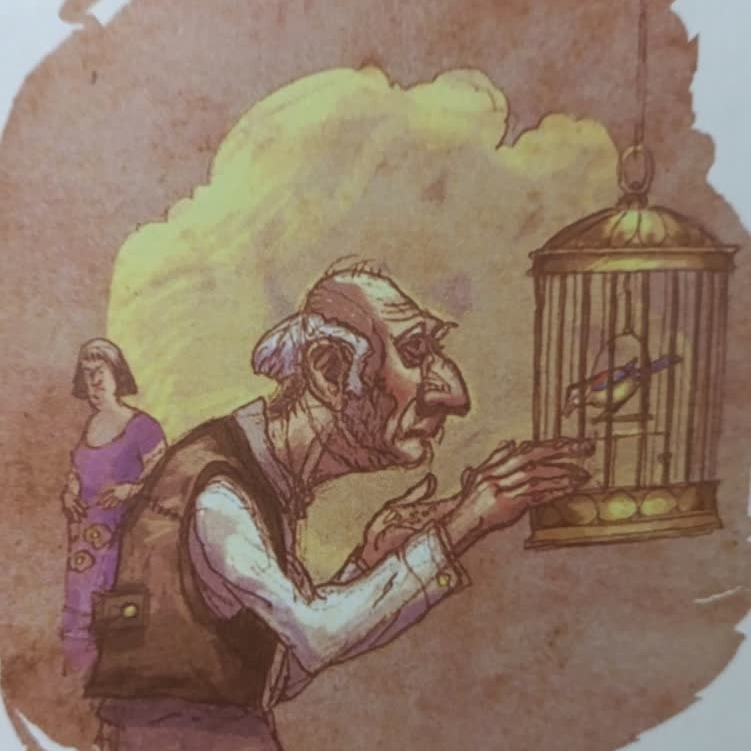 پیرمرد و پرنده