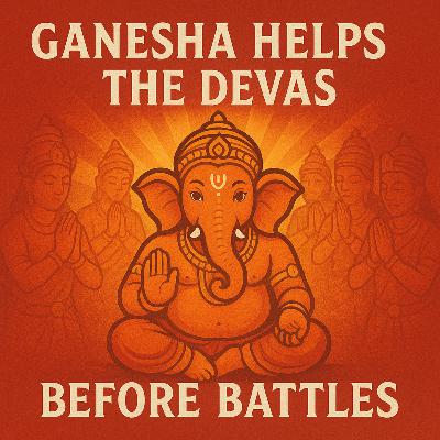 Ganesha Helps the Devas Before Battles