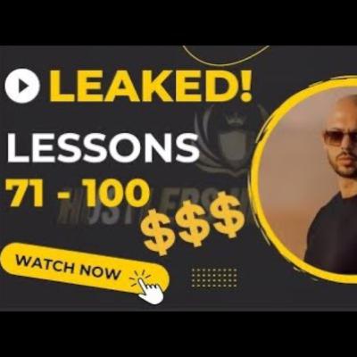 Hustlers University FULL Lessons 70 - 100 - Andrew Tate - HU1
