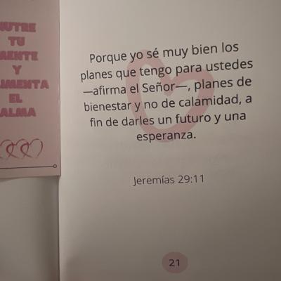 Día 21- Amor para el Alma / Jeremías 29:11