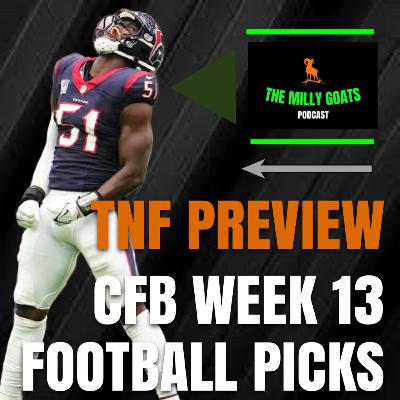 CFP Rankings Reaction, Bills + Texans TNF Preview, & CFB Week 13 Pick ‘Em CFP Rankings Reaction, Bills + Texans TNF Preview, & CFB Week 13 Pick ‘Em