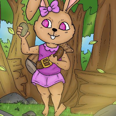 Bonnie the bunny and her rock garden