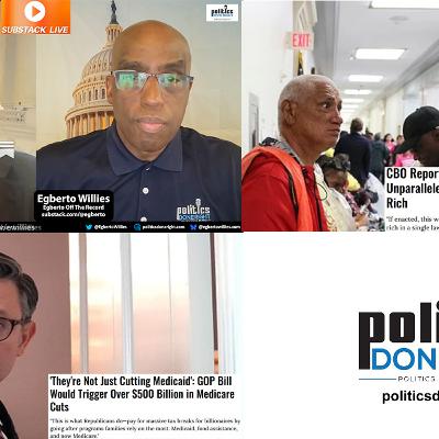 The attack on Medicaid spreads to Medicare. Reverse Robinhood- The rich is stealing from the poor.