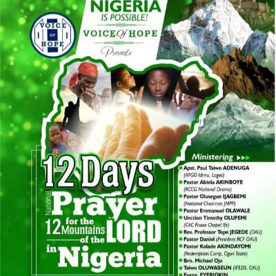 Day 3 of 12 Days National Prayer for the 12 Mountains of the Lord in Nigeria