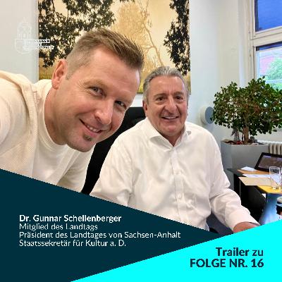 Trailer zu Folge 16: Landtagspräsident Dr. Gunnar Schellenberger: Verantwortung für ein Denkmal – Die Zukunft des Stadtbads Halle.