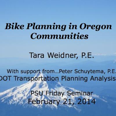 Bike Planning Methods in Oregon Communities