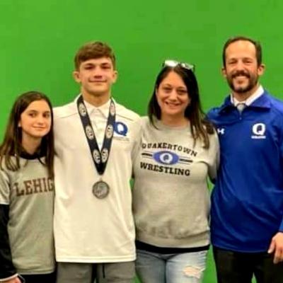 Quakertown's Mason Ziegler finishes 2nd & 3rd, at PIAA States. Heading to Mountainhawk Country !