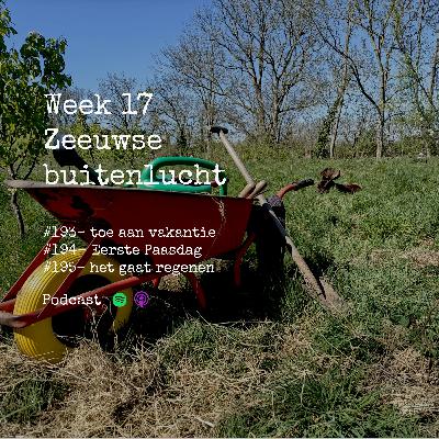 Week 17: het gaat regenen