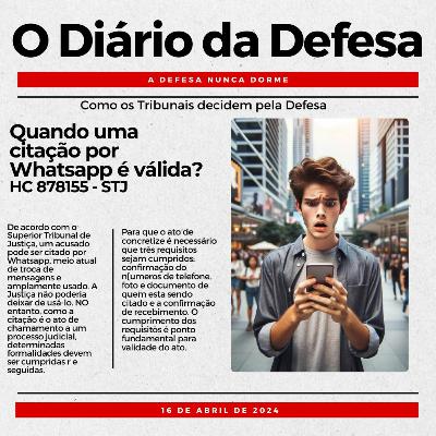 Quanto a citação por Whats é válida ?