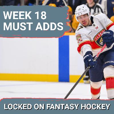 10 Fantasy Hockey Players YOU NEED To Win Week 18 Matchups