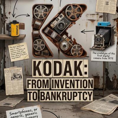 Kodak – The company that invented digital cameras… but ignored its own future.