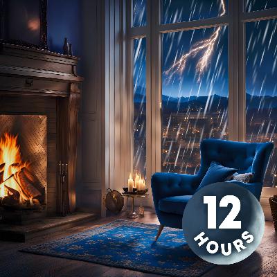 Thunderstorm Sounds for Sleeping & Cozy Fireplace Ambience | 12-Hours