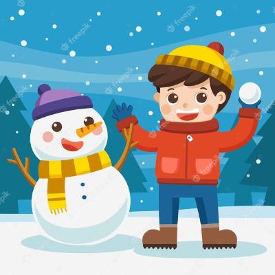 El muñeco de nieve y El niño decalzo