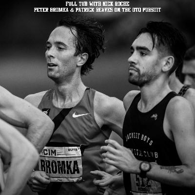 Peter Bromka and Patrick Reaves of Bowerman Track Club on the OTQ Pursuit at CIM