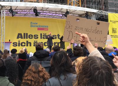 Wahlkampfveranstaltung von Christian Lindner in Freiburg