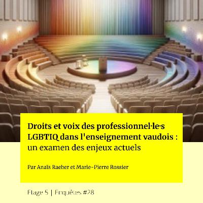 Droits et voix des professionnel·le·s LGBTIQ dans l'enseignement vaudois