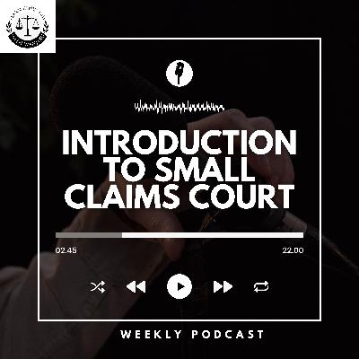 Introduction to Small Claims Court Introduction to Small Claims Court