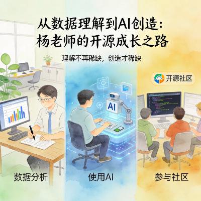 05. 杨老师:从数据分析到AI开发者,他在开源社区重建能力 05. 杨老师:从数据分析到AI开发者,他在开源社区重建能力