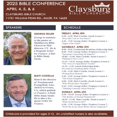 Claysburg Bible Church Bible Confrence Session #5 George Zeller