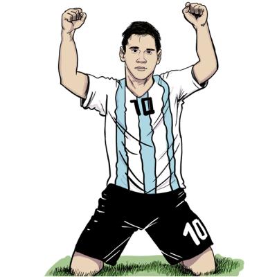 Christian e o campeão Messi