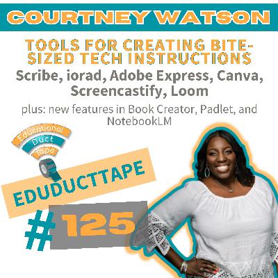 EDT125 Courtney Watson, Scribe, iorad, Bite-Sized Tech Instructions, BookCreator, Padlet, NotebookLM