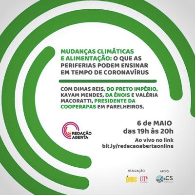 Mudanças climáticas, coronavírus e alimentação | Redação Aberta 10 Mudanças climáticas, coronavírus e alimentação | Redação Aberta 10