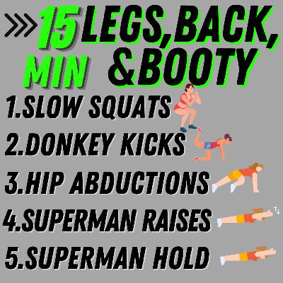 15 MIN LEGS, BACK, AND BOOTY WORKOUT (AMRAP)