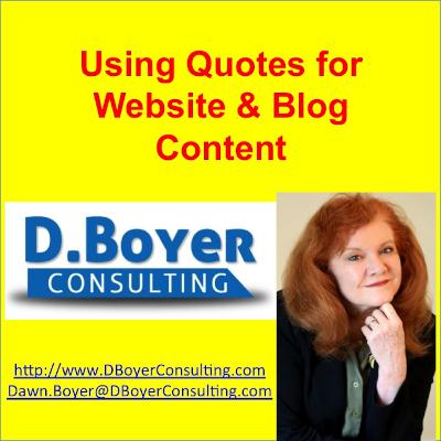 Using Quotes to Create Website Content