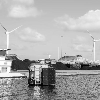 Noordzeekanaal, bij Westhaven. Geluid boven en onder water