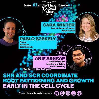 S3E3 | Cara Winter & Pablo Szekely | SHR and SCR coordinate root patterning and growth early in the cell cycle S3E3 | Cara Winter & Pablo Szekely | SHR and SCR coordinate root patterning and growth early in the cell cycle