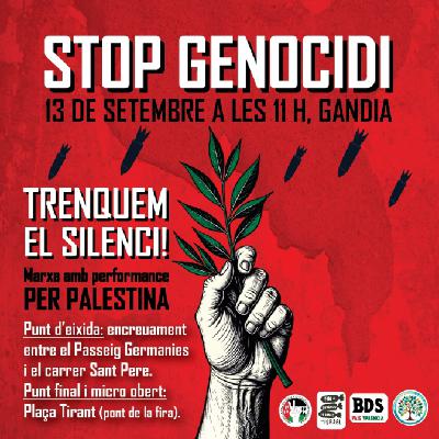 Marcha en Gandia contra el genocidio de Israel en Palestina