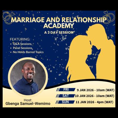 Marriage and Relationship Seminar - Day 3 Marriage and Relationship Seminar - Day 3