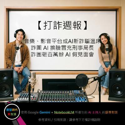 EP.236 [ Podcast ] 【打詐週報】音樂、影音平台成AI新詐騙溫床 / 詐團 AI 換臉冒充刑事局長 / 詐團砸百萬辦 AI 假見面會