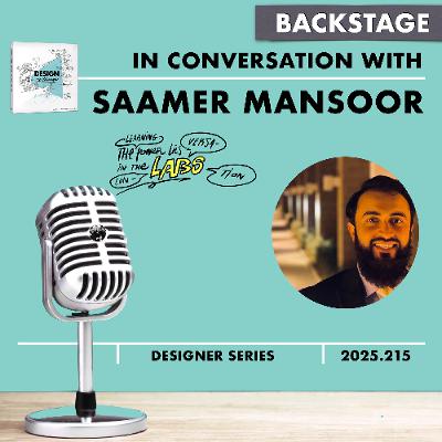 Saamer Mansoor #DESIGNtoCHANGE BACKstage with Ruud Janssen + Roel Frissen