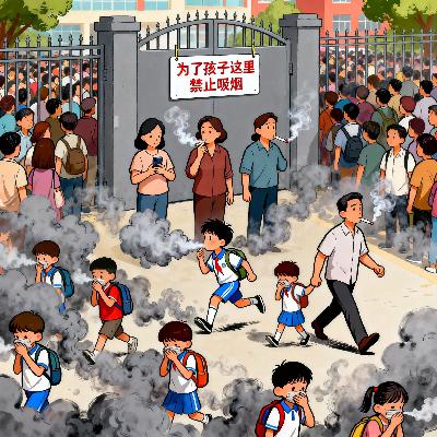 20分钟近10名家长在校门口吸烟？孩子放学路上的“隐形毒雾”谁买单？