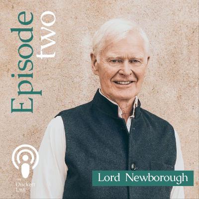 Suzanne chews the cud with Lord Newborough