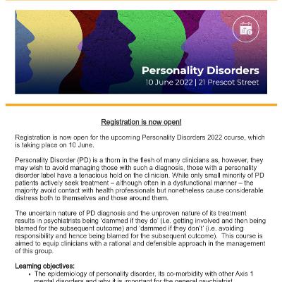 Personality Disorder and institutional prejudice. Part 1