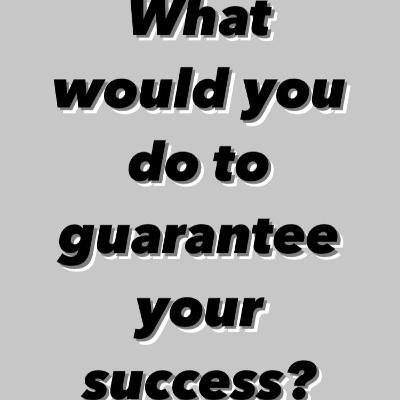 What would you do to Guarantee your success
