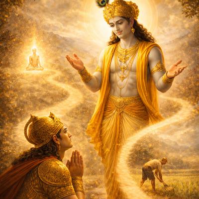 Bhagavad Gita - Adhyay 02 - Verses 69 to 72 and Adhyay 03 - Verses 01 to 13 Bhagavad Gita - Adhyay 02 - Verses 69 to 72 and Adhyay 03 - Verses 01 to 13