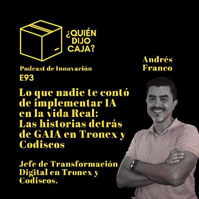 E93 LO QUE NADIE TE CONTÓ DE IMPLEMENTAR IA EN LA VIDA REAL. E93 LO QUE NADIE TE CONTÓ DE IMPLEMENTAR IA EN LA VIDA REAL.