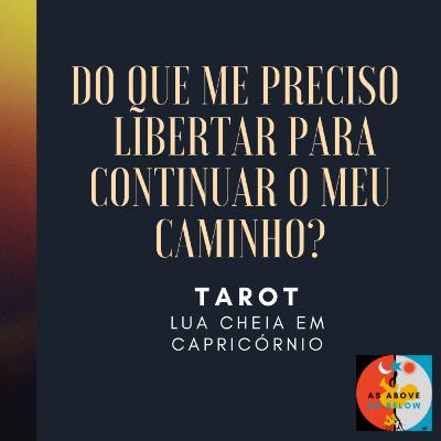 DO QUE ME DEVO LIBERTAR PARA CONTINUAR O MEU CAMINHO- LANÇAMENTO LUA CHEIA EM CAPRICÓRNIO-EP.341