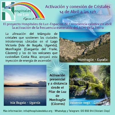 Conexión Luz Esmeralda para reforzar cambio de frecuencia de la primavera 2024 y limpiar hebras del ADN