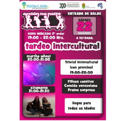 TARDEO INTERCULTURAL, dentro do programa Acción na noite. Falo con Laura Piso de Imaxina e Axuda.