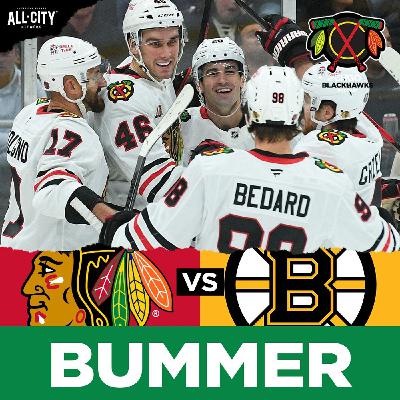 Connor Bedard SCORES in a valiant Blackhawks' effort in Boston | CHGO Blackhawks POSTGAME Podcast
