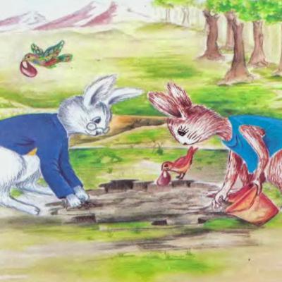قصة الأرانب وبئر الماء