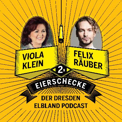 Viola Klein und Felix Räuber beim Grillen an der Elbe