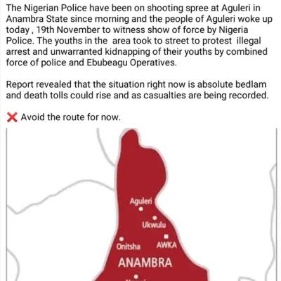 In Anambra, three people were killed as they clashed with the police.