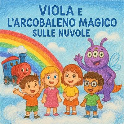 Viola e l'Arcobaleno Magico sulle Nuvole